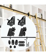 10FT Home Office Sliding Library Ladder Hardware,Bottom Wheel with Brake... - €111,94 EUR