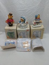 Lot Of (3) Winter Holiday Christmas Cherished Teddies Jeffrey Sonja And Ingrid - £42.27 GBP