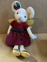JELLYCAT London Sugar Plum Fairy Mouse 11&quot; Plush Christmas Ballerina Wings Doll - £30.03 GBP