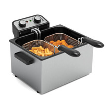 Electric Deep Fryer with Basket,1750W 5L 21 Cups Stainless Steel Electric Oil Fr - £275.05 GBP