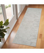 2&#39; X 5&#39; Gray and Beige Geometric Distressed Area Rug - $35.35