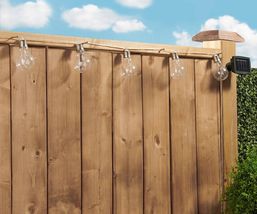 Solar String Bulbs with 10 Lights Flashing or Solid 12 Feet Long Outdoor Light image 5