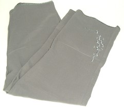 VTG Cropped Pants ST Michael Classic Fashion embroidered boho gray 90&#39;s Capri XL - £11.70 GBP