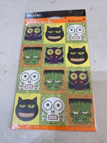 American Greetings Stickety-Doo-Da Halloween Scary Cat Skull Frank Stickers 48ps - £5.51 GBP
