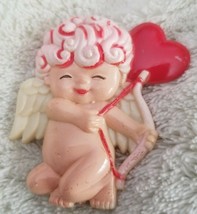 Valentine Cherub Cupid Heart Pin Brooch Vintage Norcross - £18.67 GBP