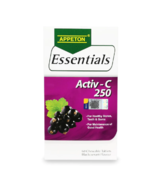 APPETON Essentials Activ‑C 250mg – 60&#39;s Vitamin C Immunity Support Black... - $68.46 CAD