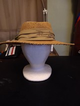 VTG Original Panama Jack Straw Hat With Canvas Headband and Name - One size - £17.02 GBP