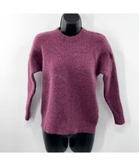 Madewell Womens Purple Pink Felted Wool Sweater, Wool Blend Size XXS - $238.20 MXN