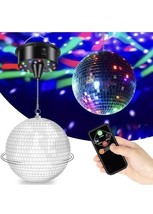 Disco Ball with Motor and Mirror Ball — Plug/Battery Powered Disco Ball ... - $32.66