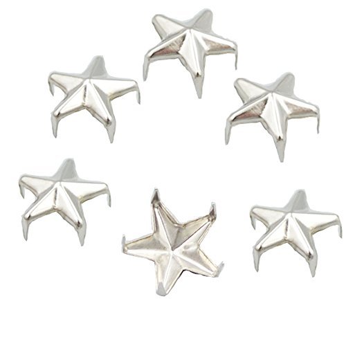 Bluemoona 500 pcs - 12mm 1/2" Star Stud Shape Spike Biker Punk Rock Spot 5 Claw