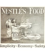 1895 Nestle&#39;s Food Victorian Milk Advertisement Ephemera 5 x 7 - £16.51 GBP