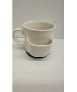 Vintage Restaurant Ware 8oz Tea Cup Mug with  Bag  Holder White w/ Blue ... - €8,00 EUR