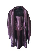 Ann Taylor Loft Beaded Deep Purple Formal Gown with Detachable Top &amp; Shawl - £37.92 GBP
