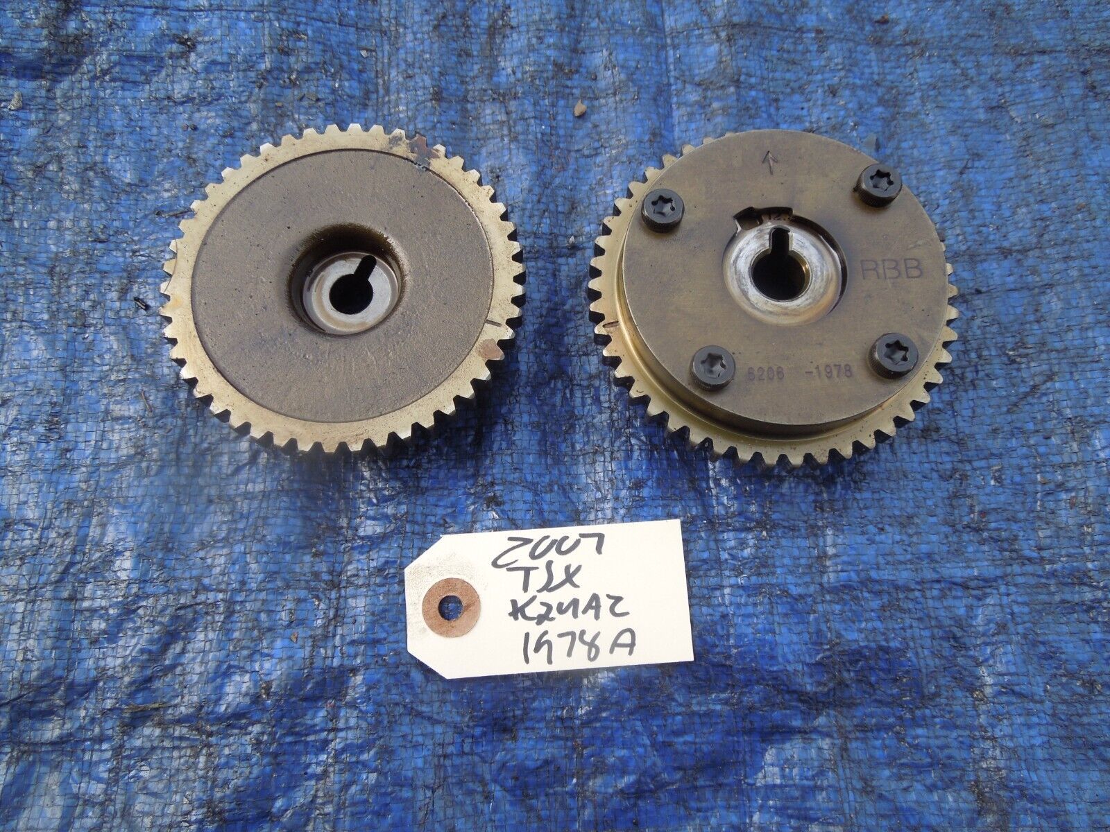 2007 Acura TSX K24A2 camshaft gears cam gears RBB K24 engine motor OEM V... - $79.99
