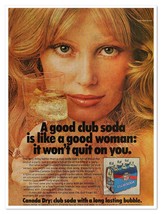 Print Ad Canada Dry Club Soda Like a Good Woman Vintage 1972 Advertisement - £7.57 GBP