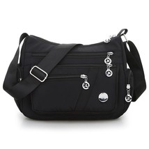 Lightweight Shoulder Bag Solid Contracted  Messenger Bag More Zippers Waterproof - £22.25 GBP