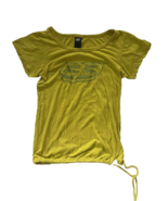 new DIESEL DSL 55 Logo Lime Green TEE Women Oversize sz XS shorty sleeve... - $544.86 MXN