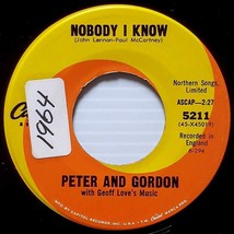 Peter and Gordon - Nobody I Know / You Don&#39;t Have To Tell Me [7&quot; 45 rpm Single] - £3.62 GBP