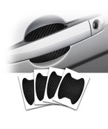 4 Set Black Carbon Fiber Truck Car Door Handle Protector Anti-Scratch Sm... - $112.13 MXN