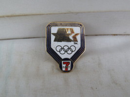 1984 Summer Olympic Games Sponsor Pin - 7 Eleven - Inlaid Pin  - £11.95 GBP