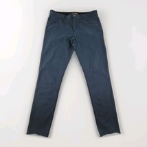 reCreation Womens Sz 10 Blue Stretch Pants Raw Hem Cotton Rayon Blend - $18.71