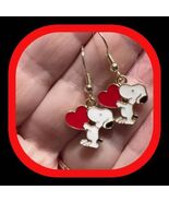 New Adorable Enamel Snoopy ❤️ Love EarringsBeautifully  Gifted Boxed! - $10.00