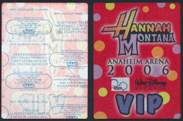 Hannah Montana (Miley Cyrus) OTTO Backstage Pass from a 2006 Concert at Anaheim. - £6.10 GBP