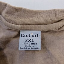 Carhartt K84DES 3-Button Men's 2XL Brown Cotton Henley Shirt Short Sleeve Pocket image 7