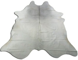 Light Grey Cowhide Rug Size: 8&#39; X 7&#39; Grey/White Cowhide Rug O-910 - £253.82 GBP