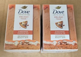 Dove Holiday Treats Beauty Bar Soaps Cinnamon Pumpkin Pie 3.75oz Each Lot Of 2 - £11.56 GBP