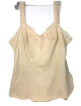 Vintage Olga Camisole Nylon Lace Straps Trim Top Size S Style 925 Made in USA - £9.70 GBP