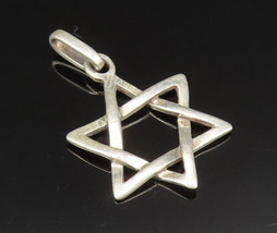 925 Sterling Silver - Vintage Minimalist Star Of David Pendant - PT21126 - £20.19 GBP