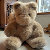 Vintage GUND 1986 Collectible Light Brown Soft Teddy Bear Pink Nose Kore... - $19.87