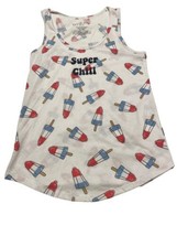 Wound Up Juniors Womens Tank Top White W/Popsicles S 3-5 Super Chill&#39; - £5.40 GBP