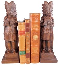 Bookends Bookend AMERICAN WEST Lodge Cigar Store Indian Small Brown Resin - £252.95 GBP