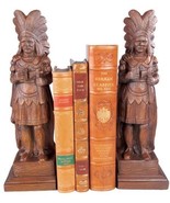 Bookends Bookend AMERICAN WEST Lodge Cigar Store Indian Small Brown Resin - £250.33 GBP