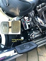 Jmei Adjustable Alloy Glossy Black Skull Zinc For Harley V-Rod Vrscf Floorboard - £68.92 GBP