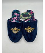 Bridgerton Izzy &amp; Liv Bee Slippers Enchanting Navy Blue Floral Size 7 NWT - £28.81 GBP