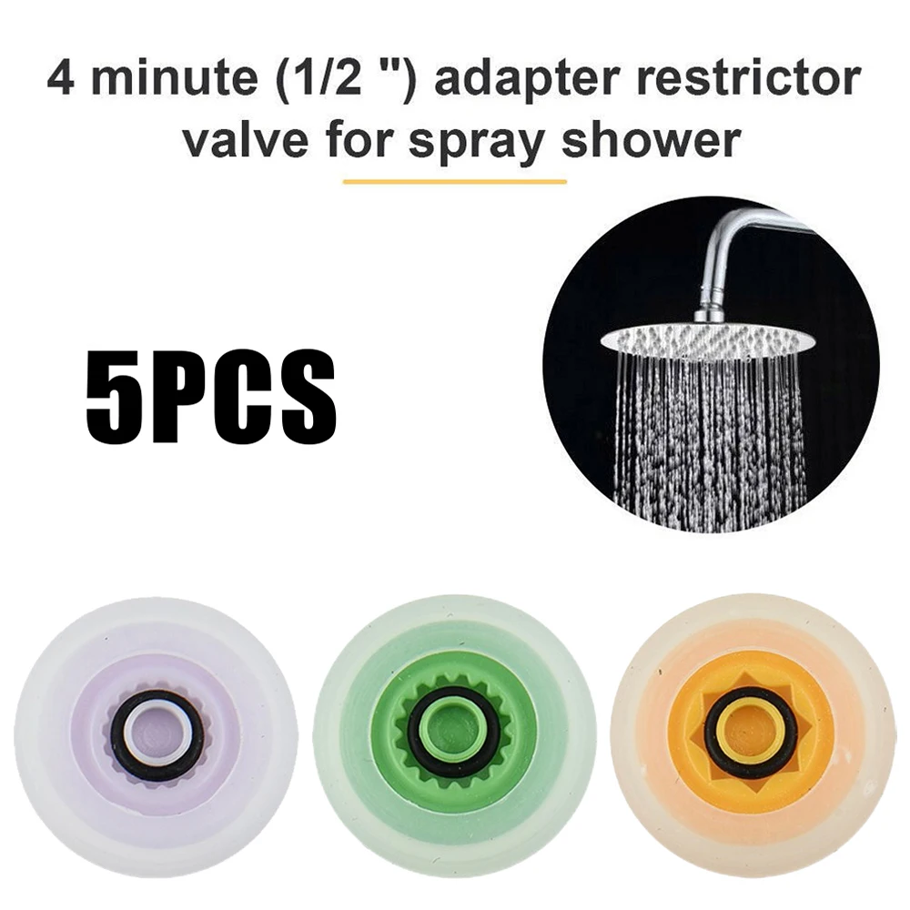 House Home 5PCS Shower Head Flow Control Valve Set Water Saver Device Flow Reduc - £19.98 GBP