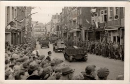 RPPC Liberation Army France 1945 WW2 Real Photo Street Scene Postcard V5 - £14.97 GBP