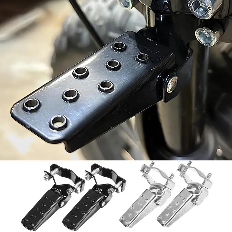 1 Pair Motorcycle Foot Peg Universal Rear Brake Pedal Foot Lever Footrest - £17.03 GBP+