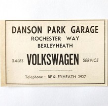 1954 Volkswagen Danson Park Garage Advertisement Import Automobilia E89F1 - $374.91 MXN