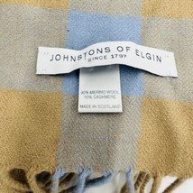 Johnstons Of Elgin Scarf Merino Cashmere Chunky Twill Made In Scotland Plaid - £185.87 GBP
