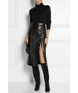 Skirt Leather Mini Size Women&#39;s Women Pencil Wet Look Vintage Knee Waist... - $2,042.06 MXN+