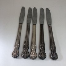 5 Dinner Knives Magnolia Wm Rogers Extra Plate Flatware Original 8.5&quot; - £22.15 GBP