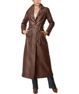 Leather Coat Womens Long Size Jacket Trench Navy Length Suede Sleeve Bro... - $3,348.18 MXN