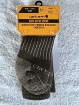 New Carhartt Heavyweight Wool Blend Crew Socks Men&#39;s Large Size 9-11.5 NWT - £14.90 GBP