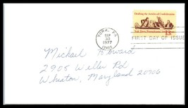 1977 US FDC Cover - Articles Confederation Stamp, York, Pennsylvania H3 - $2.96