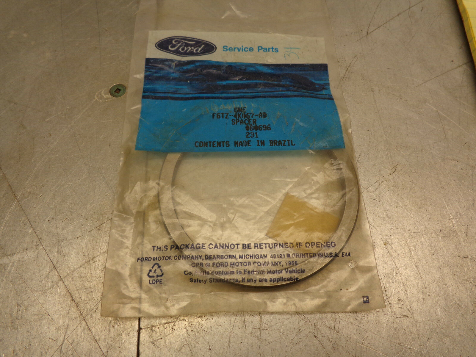 FORD F6TZ-4K067-AD Rear Differential Spacer Shim F59 Bronco 231 .231&quot; OE... - $24.17