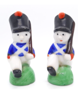 Toy Soldiers Porcelain Salt &amp; Pepper Shakers - Japan - Vintage - £10.94 GBP